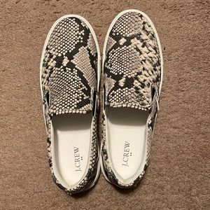 Jcrew snakeskin loafer/slides